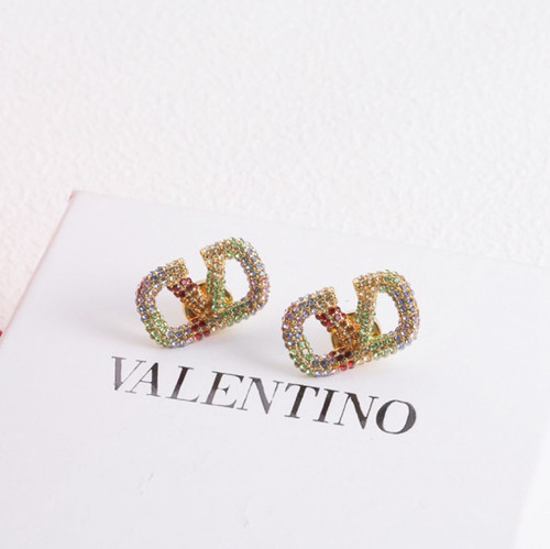 V Multicolor Stud Earrings