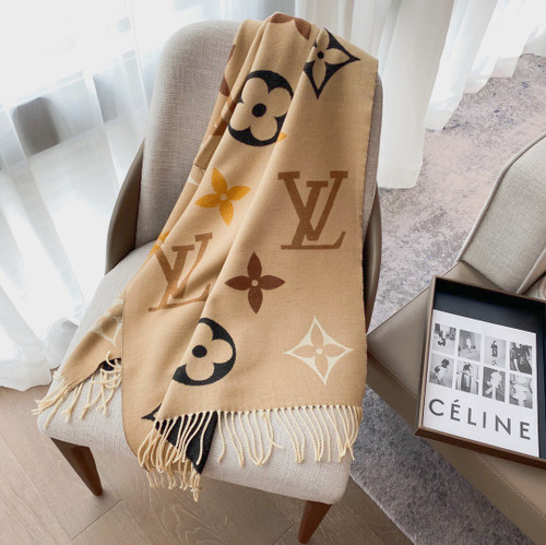 LV Brown Cashmere Scarf