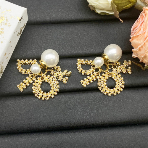 Dior pearl dangle earrings