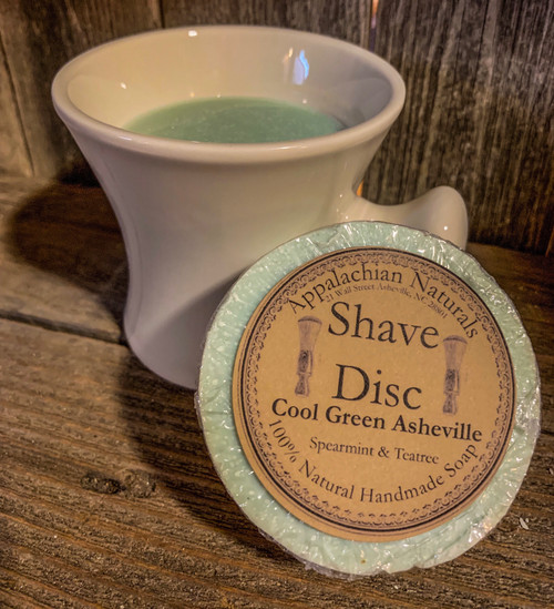 Natural Soap Shave Disc Cool Green Asheville 