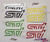 STI decal logo sticker red yellow green black
