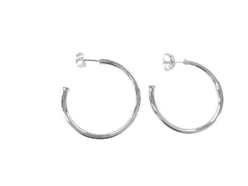 Silver Petite Everybody's Favorite Hoops, Shiny Silver