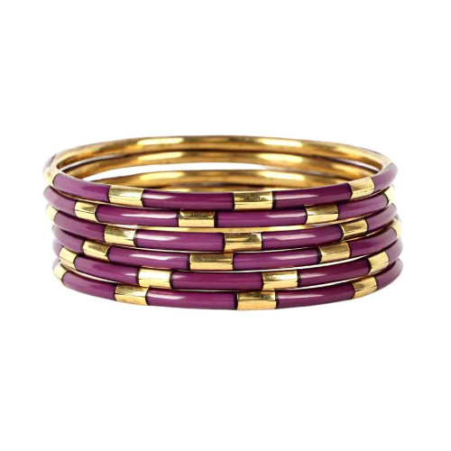 Veda Bangles, Set of 6 Amethyst