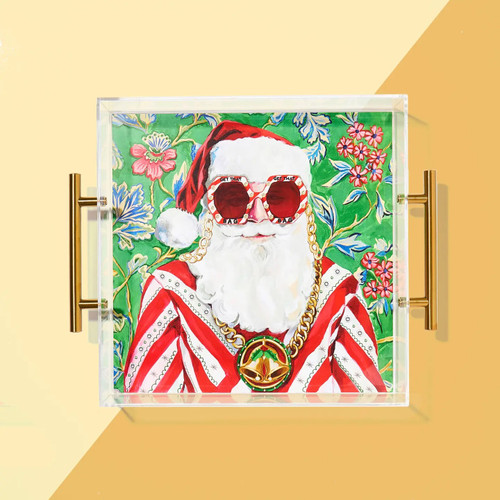 Swanky Santa Acrylic Tray, Large
