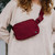 Madison Crossbody Fanny Pack, Berry Red