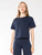 Ponte Knit Shirt Sleeve Extended, Navy