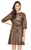 Vegan Leather Belted Dress, Chocolate