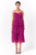 Tulle Tiered Midi Dress, Berry