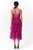 Tulle Tiered Midi Dress, Berry