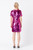 Circle Sequins Mini Dress, Fuchsia 