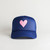 Heart Recycled Trucker Hat - Blue | Valentine's Day Hat