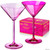 Barbie Martini Glasses, Set of 2 Pink 