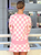 Pink Checkered Gingerbread Skirt, Pink