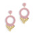 Franka Earrings, Dusty Pink