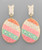 Easter Egg Beaded Earrings, Mint/Pink