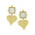 Madeline Heart Earrings, Gold