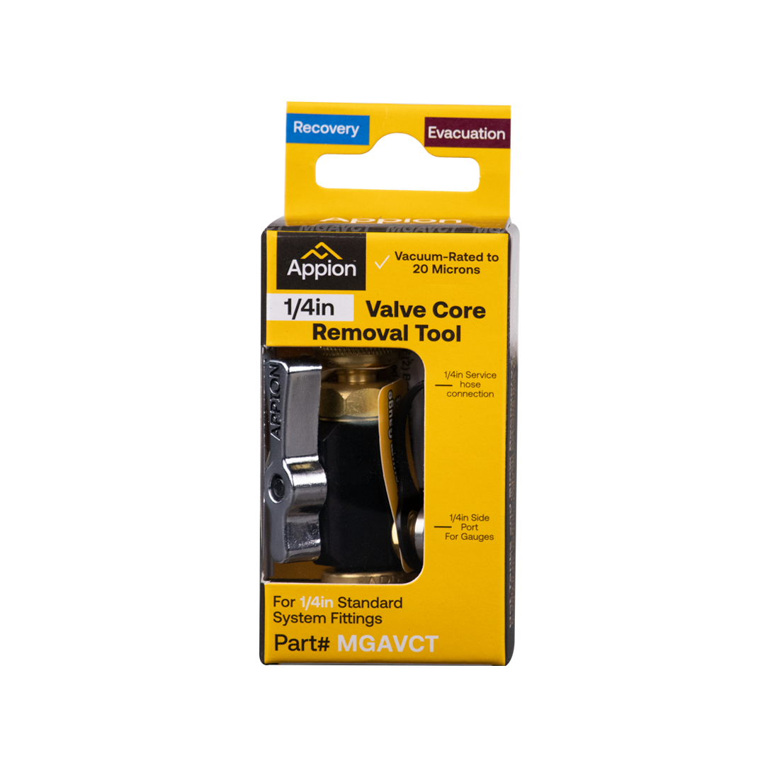 Appion MGAVCT valve core removal tool retail packaging
