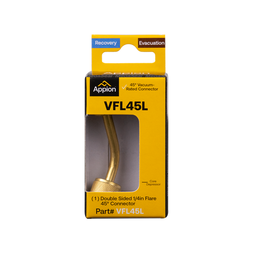 MegaSeal 4in 45º VacuumRated Connector 1/4 in to 1/4 in