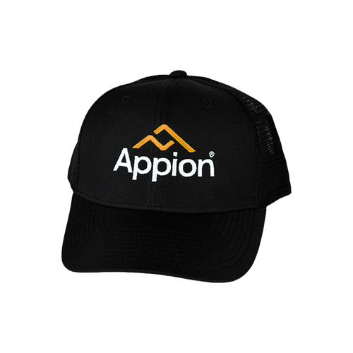 Black Appion trucker hat for hvac technicians.