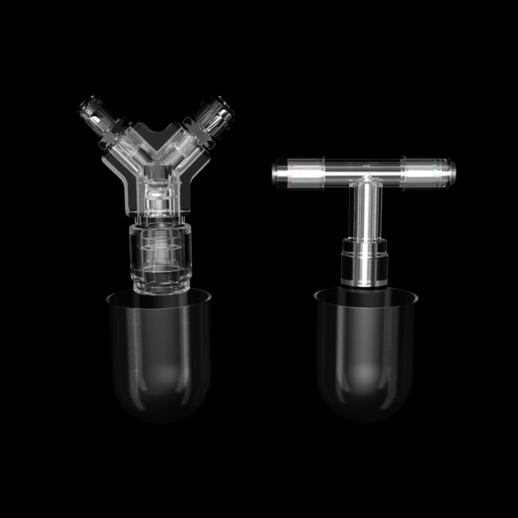 Animated Appion Speed-Y versus T-fitting flow comparison