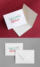 Pure Barre - Feelin Festive Greeting Card - White (Pack of 25)