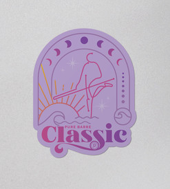 Pure Barre - Classic Sticker - Light Purple (Pack of 100)
