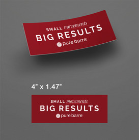 Pure Barre - Small Movements Magnet 4" (Pack of 50) - Red/White