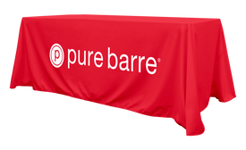 PB - Table Throw, 6Ft Full Bleed Digital Custom Print - White (Drop Ship)