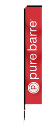 PB - 16' Rectangle Flag Kit, Mirror, With Stake - White (Drop Ship)