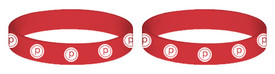 PURE BARRE - RUBBER WRIST BAND - RED pack of 10