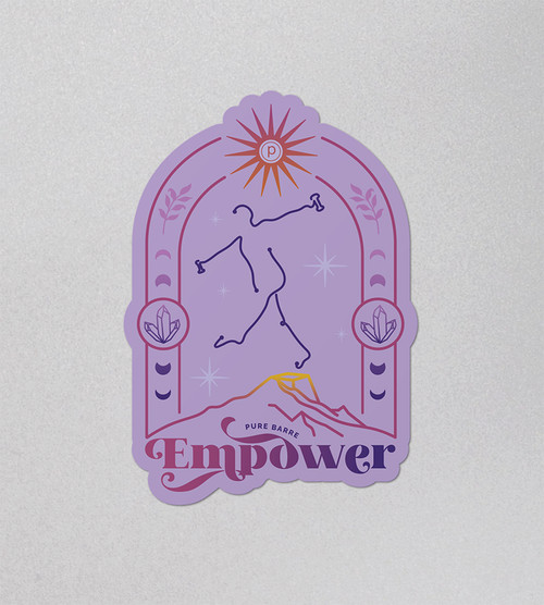 Pure Barre - Empower Sticker - Light Purple (Pack of 100)