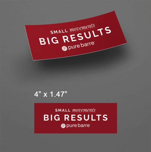 Pure Barre - Small Movements Magnet 4" (Pack of 50) - Red/White