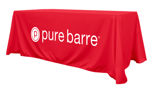 PB - Table Throw, 6Ft Full Bleed Digital Custom Print - White (Drop Ship)