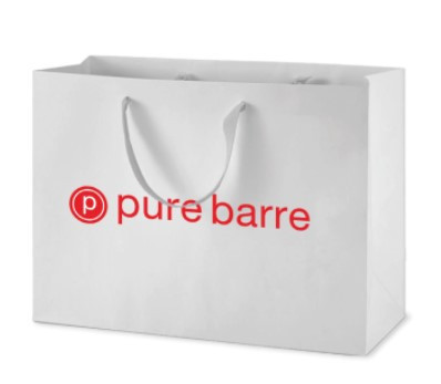 Pure Barre - Euro Medium Shopping Tote (Pack of 100) - White