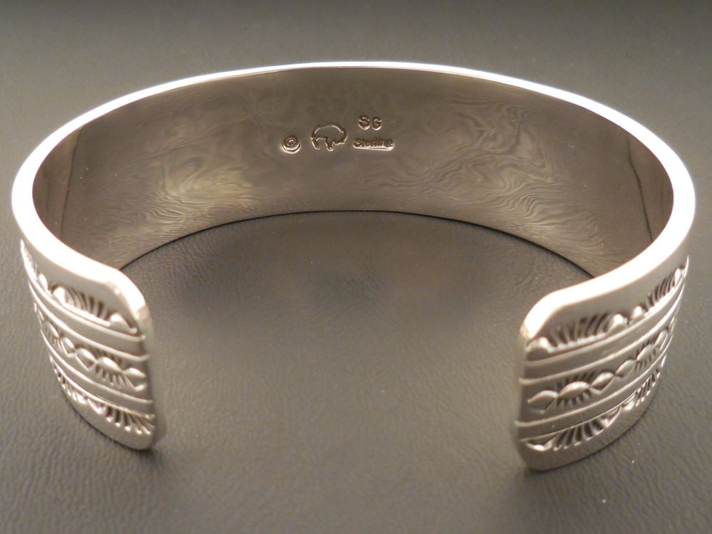 Mens Sterling Silver Bracelet Custom Native American Handmade