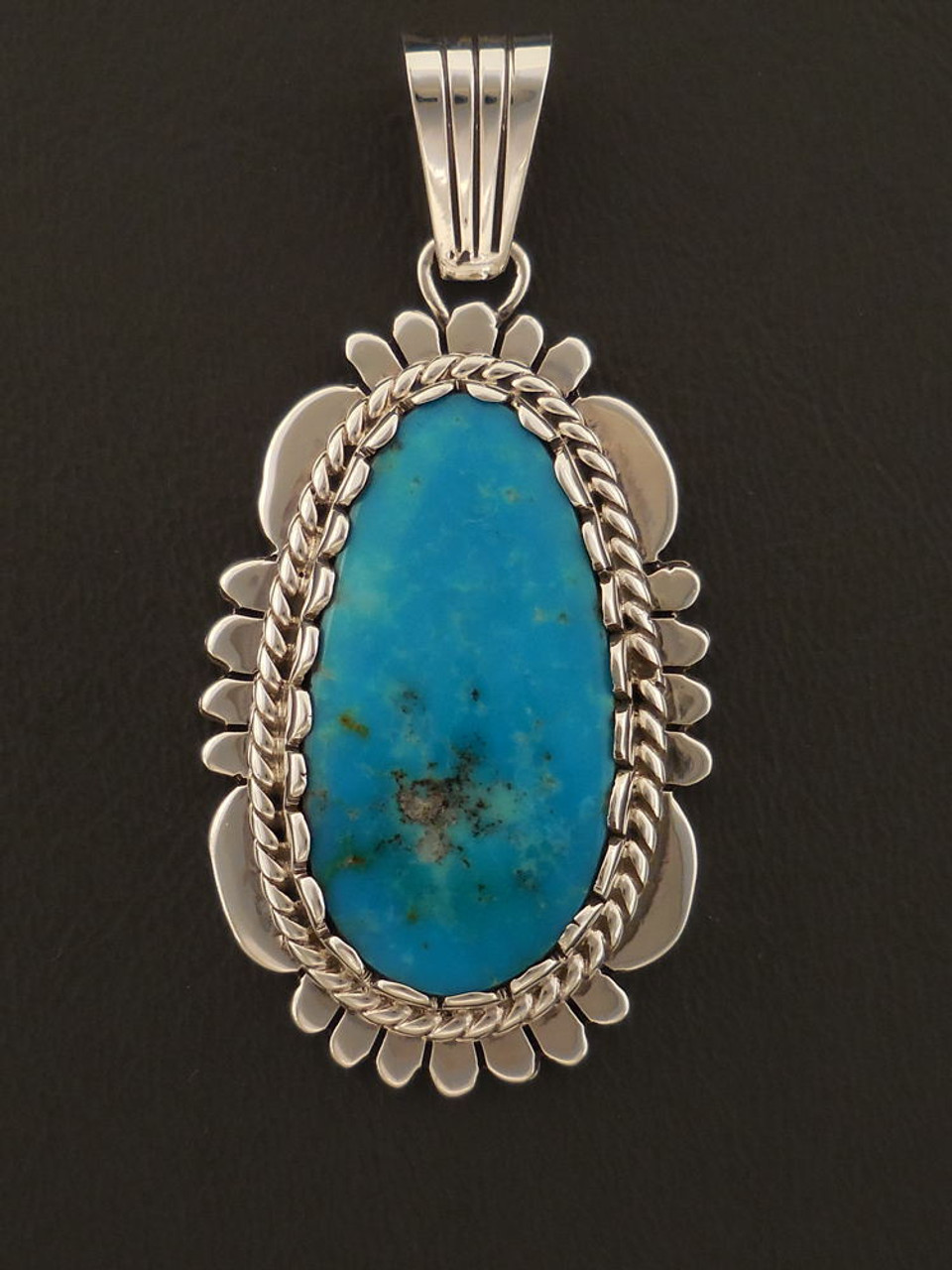 silver turquoise pendant