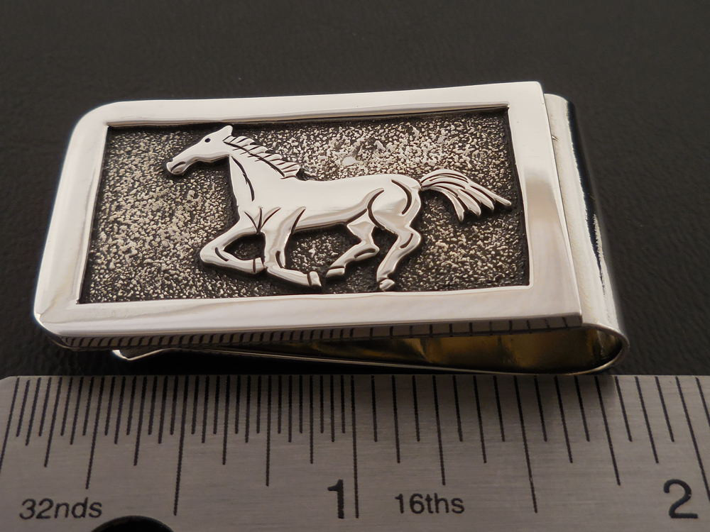 Silver Horse Money Clip Native American Handmade Free Shipping!