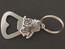 Buffalo Bottle Opener Key Ring  Sterling Silver Native American Handmade by Sam Gray