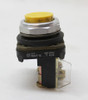 Allen Bradley 800T-B Flush Yellow Pushbutton, Momentary Series T