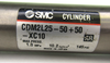 SMC CDM2L25-50+50-XC10 Dual Stroke Cylinder / Double Rod, 25mm Bore, 50mm Stroke, 145 psi