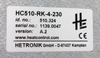 Hetronik HC510-RK-4-230 PLC Rack Ver. A.2