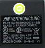 Ventronics R35W090075-13/N Power Adapter, 120VAC