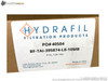 Hydrafil BF-TAI-395874-L8-10MB Hydraulic Filter Element Product Label 10 Micron Filtration Products