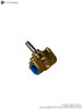 Parker 12f23c2148a3f brass solenoid valve with threaded ports and blue protective cap industrial control valve