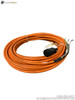 Meaupo MR-J3PWS2-20M Power Cable Orange 20M Length with Multi-Pin Connector and Wire Terminals Industrial Servo Motor
