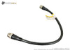 OMRON F39-JCR2B-D Extension Cable with M12 Connectors Black Industrial Cable Right Side View