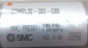 Smc CDM2L32-320-C80 Double Acting Pneumatic Cylinder 145 Psi 1.0 MPa