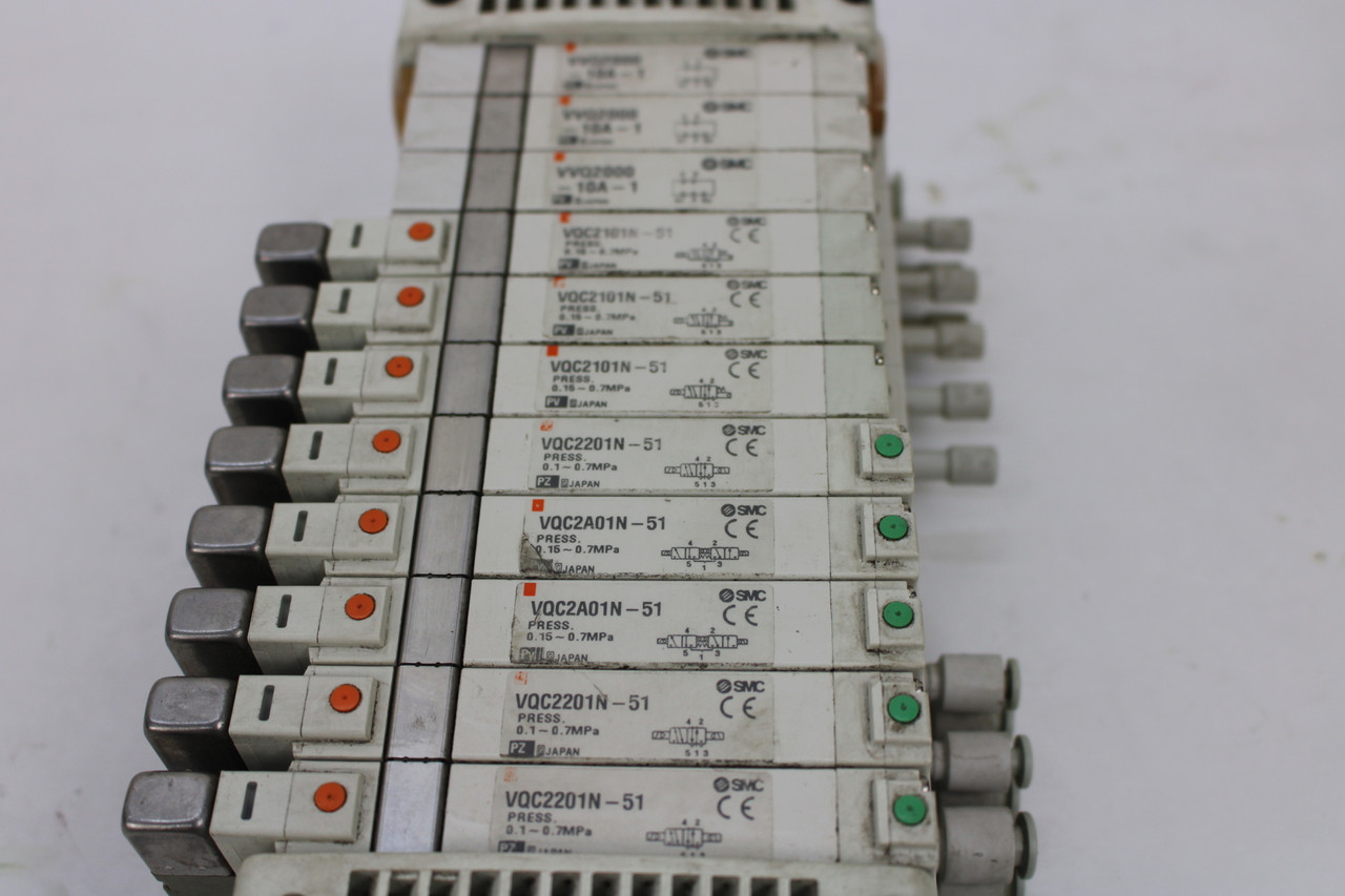 SMC 11 Port 11 Valve Assembly EX600-ED2 , VVQ2000-10A-1, VQC210N-51, VQC2A01N-51, VQC2201N-51