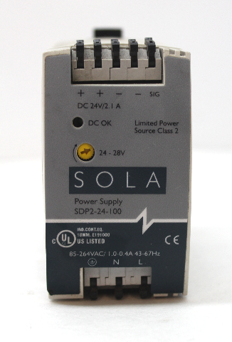 SOLA SDP2-24-100 Power Supply, DC 24V/2.1A