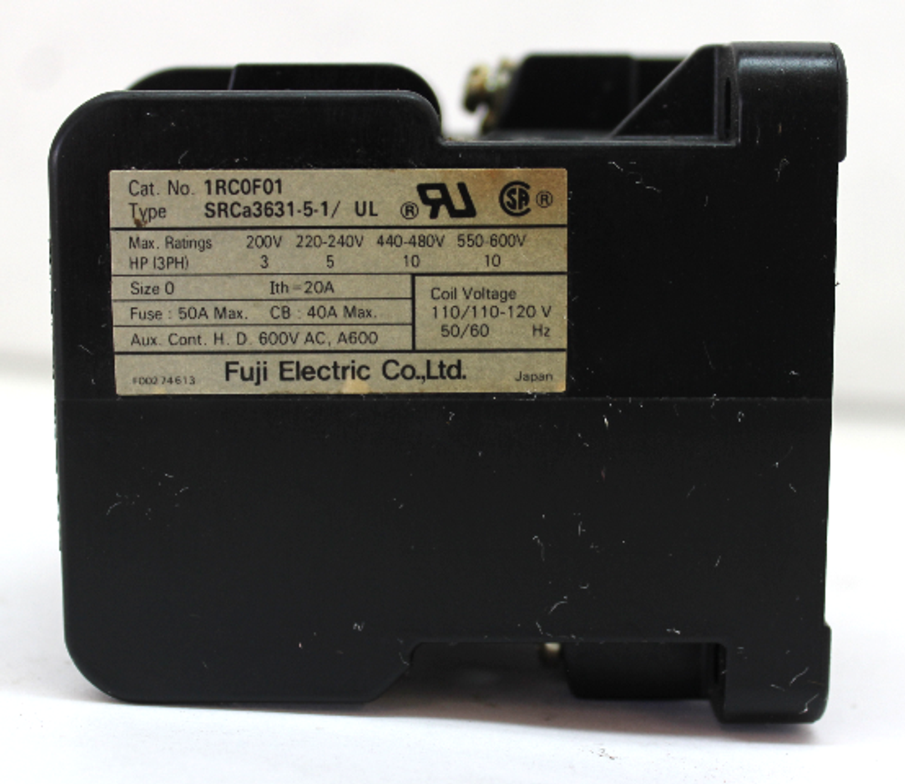 Fuji Electric SRCa3631-5-1/UL Contactor, 20A, 110/120V